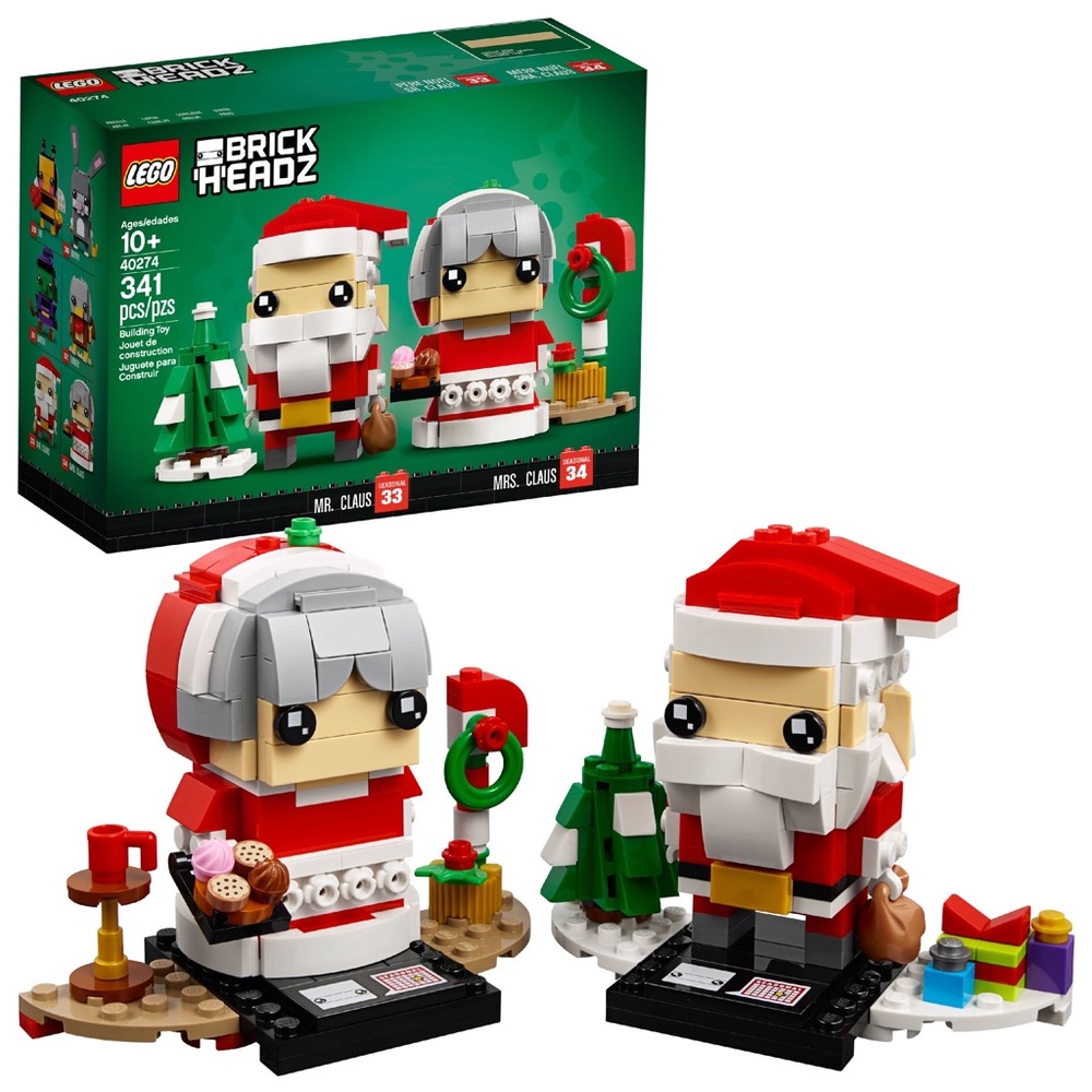 LEGO BrickHeadz Mr. & Mrs. Claus 40274 NWT